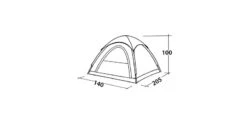 Easy Camp Comet 200 Koepeltent - 2 Personen -Buitenleven Winkel 120338 comet 200 drawing perspective2