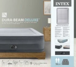 Intex Comfort Plush Extra Hoog Luchtbed - Queensize - Ingebouwde Elektrische Pomp -Buitenleven Winkel 1690 1900 64418nd pkg 2023 300