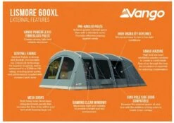 Vango Lismore 600XL Tunneltent - 5 Persoons - Groen -Buitenleven Winkel 1900 1783 lismore 600xl package 2