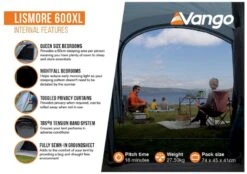 Vango Lismore 600XL Tunneltent - 5 Persoons - Groen -Buitenleven Winkel 1900 1783 lismore 600xl package 3
