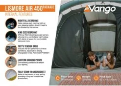 Vango Lismore Air 450 Opblaasbare Tunneltent - 4 Persoons - Groen -Buitenleven Winkel 1900 1783 lismore air 450 package 4