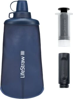 Lifestraw Peak Opvouwbare Waterfilter Fles - 650 Ml - Blauw -Buitenleven Winkel 1900 1900 00104066 04