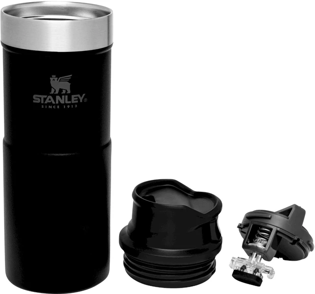 Stanley The Trigger-Action Travel Thermosfles - 350 Ml - Mat Zwart 2 Stanley The Trigger-Action Travel Thermosfles - 350 Ml - Mat Zwart - Afbeelding 2