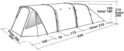 Easy Camp Palmdale 500 LUX Tunneltent - 5 Persoons -Buitenleven Winkel 501 1200 120370 palmdale 500 lux drawing perspective2