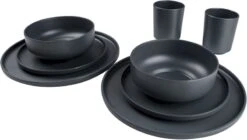 Bo-Camp Patom Melamine Serviesset - 16-delig - Antraciet -Buitenleven Winkel 679 1200 6181462 02