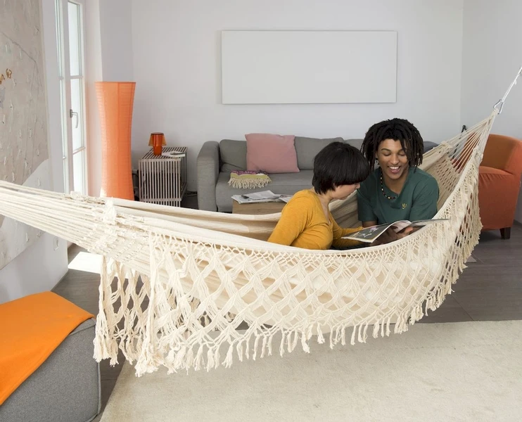 Amazonas Rio 2 Persoons Hangmat - Beige 4 Amazonas Rio 2 Persoons Hangmat - Beige - Afbeelding 4