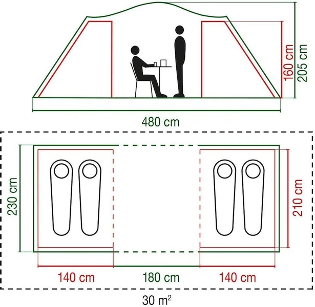 Coleman Spruce Falls 4 Vis-a-vis Tent - 4 Persoons 5 Coleman Spruce Falls 4 Vis-a-vis Tent - 4 Persoons - Afbeelding 5