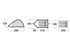Husky Bizam Koepeltent - 2+ Persoons -Buitenleven Winkel bizam afmetingen