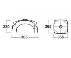 Husky Broof L Partytent -Buitenleven Winkel broofl afmetingen