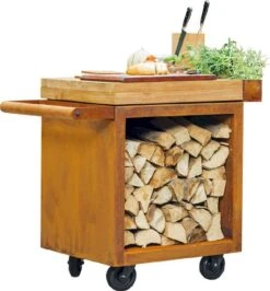 OFYR Mise En Place Table 65 PRO Corten - Teak Wood