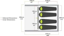 Zempire Evo TS Opblaasbare Tent - 4 Persoons -Buitenleven Winkel zempire evo ts opblaasbare tent 7